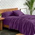 thumbnail image 1 of Bare Home Premium 1800 Collection 4-Piece Bed Sheet Set, King, Plum, 1 of 11