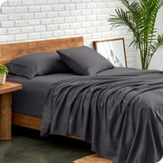 Bare Home Premium 1800 Collection 4-Piece Bed Sheet Set, Queen, Forged Iron Gray