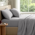 thumbnail image 1 of Bare Home Premium 1800 Collection 4-Piece Bed Sheet Set with Envelope Pillowcases, Cal King, Light Gray, 1 of 9
