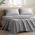 thumbnail image 1 of Bare Home Premium 1800 Collection 4-Piece Bed Sheet Set with Envelope Pillowcases, Full, Light Gray, 1 of 9