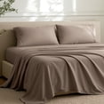 thumbnail image 1 of Bare Home Premium 1800 Collection 4-Piece Bed Sheet Set with Envelope Pillowcases, King, Taupe, 1 of 9