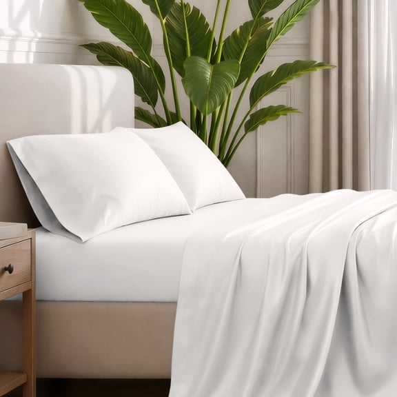 Bare Home Premium 1800 Collection 5-Piece Bed Sheet Set, Split California King, Cream