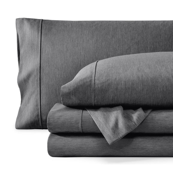 Bare Home Premium 1800 Collection 5-Piece Bed Sheet Set, Split California King, Heathered Gray