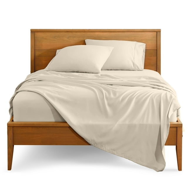 Bare Home Premium 1800 Collection 5-Piece Bed Sheet Set, Split King, Sand