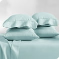 thumbnail image 1 of Bare Home Premium 1800 Ultra-Soft Double Brushed Microfiber Pillowcase Bulk Pack, Standard, 4 Pack, Light Blue, 1 of 5