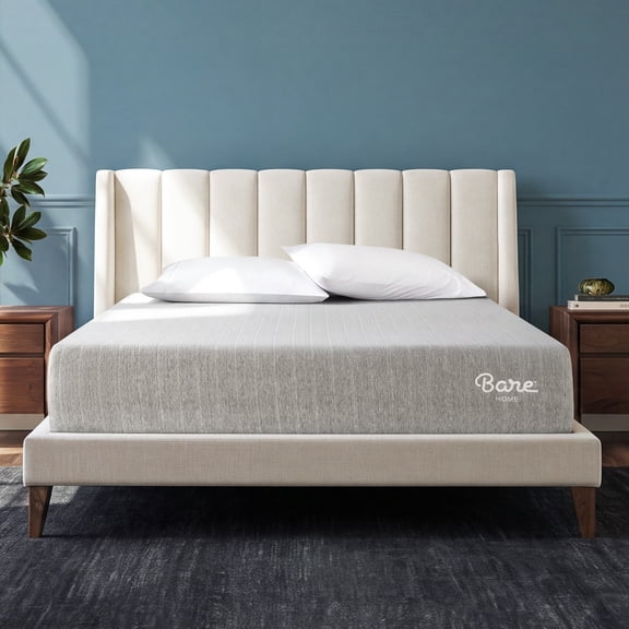 Bare Home Queen Mattress - Medium Firm - Extra Thick Visco Elastic Memory Foam - CertiPUR-US Certified - Support & Pressure Relief - Minimal Motion Transfer - 100 Night Trial