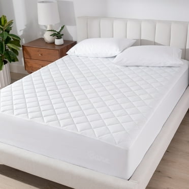 Bare Home Quilted Mattress Pad - Cooling Mattress Cover - Deep Pocket - King, White