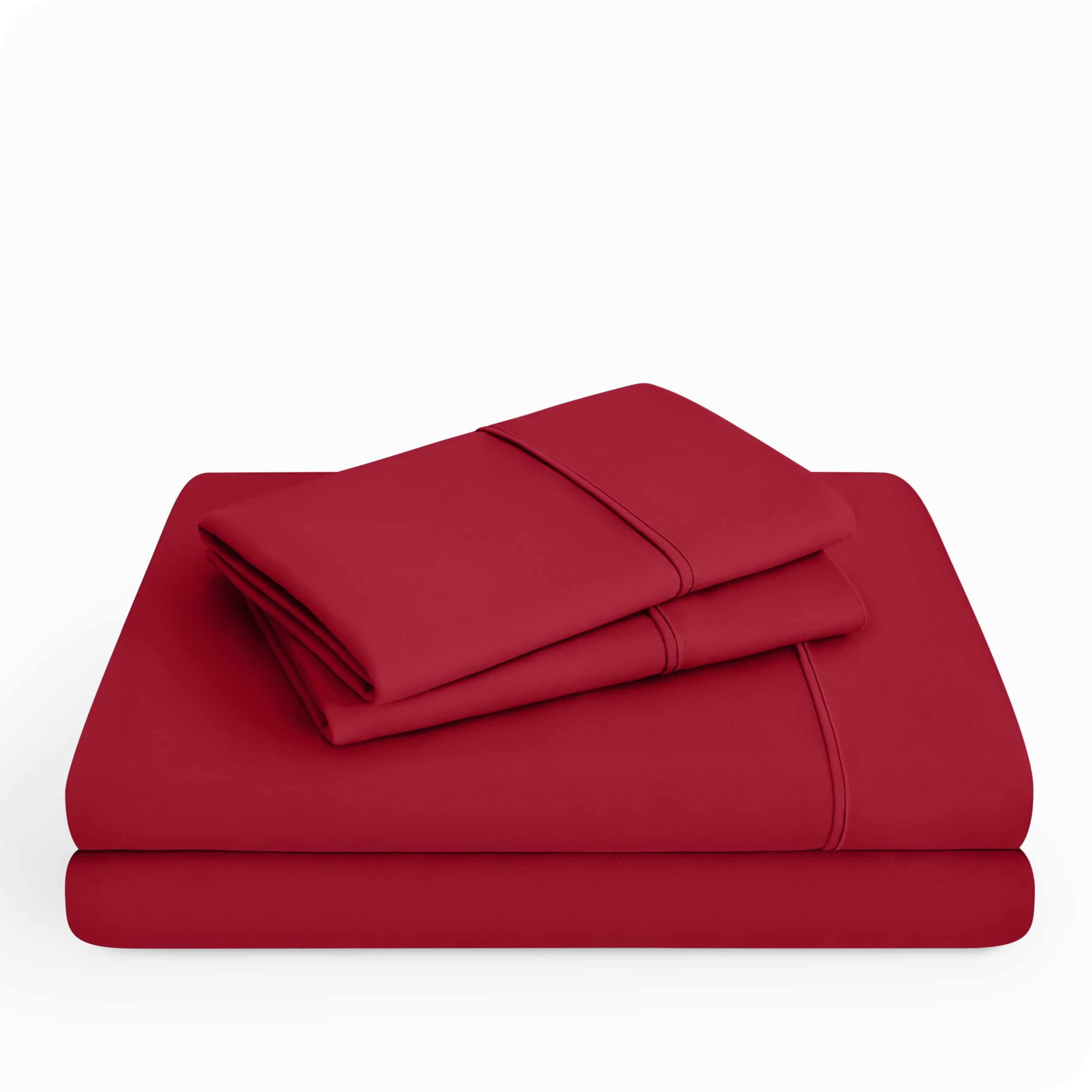 Bare Home Red Microfiber Sheet Set, Wrinkle Resistant, Deep Pocket, Full