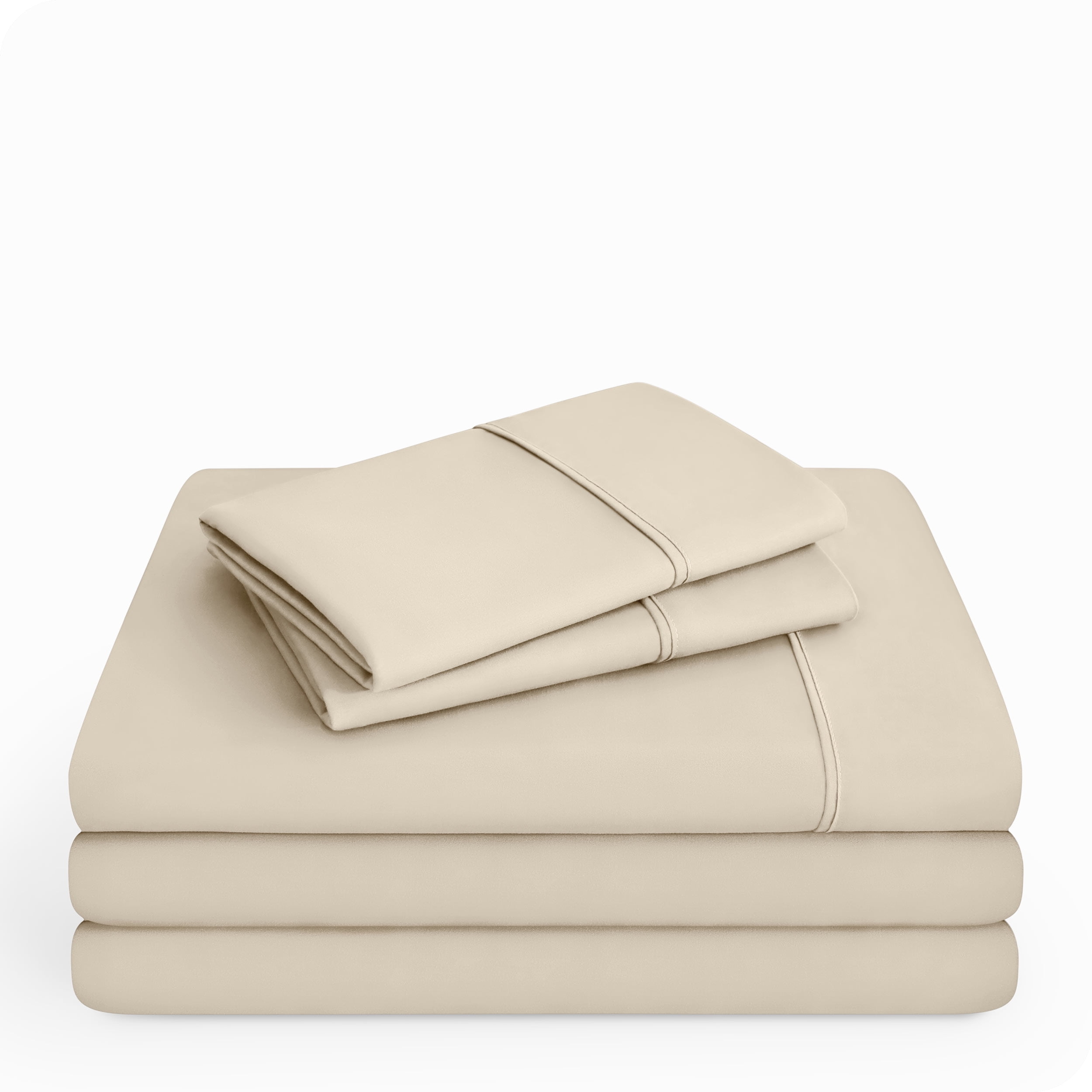 Bare Home Sand Microfiber Sheet Set, Wrinkle Resistant, Deep Pocket, Split King