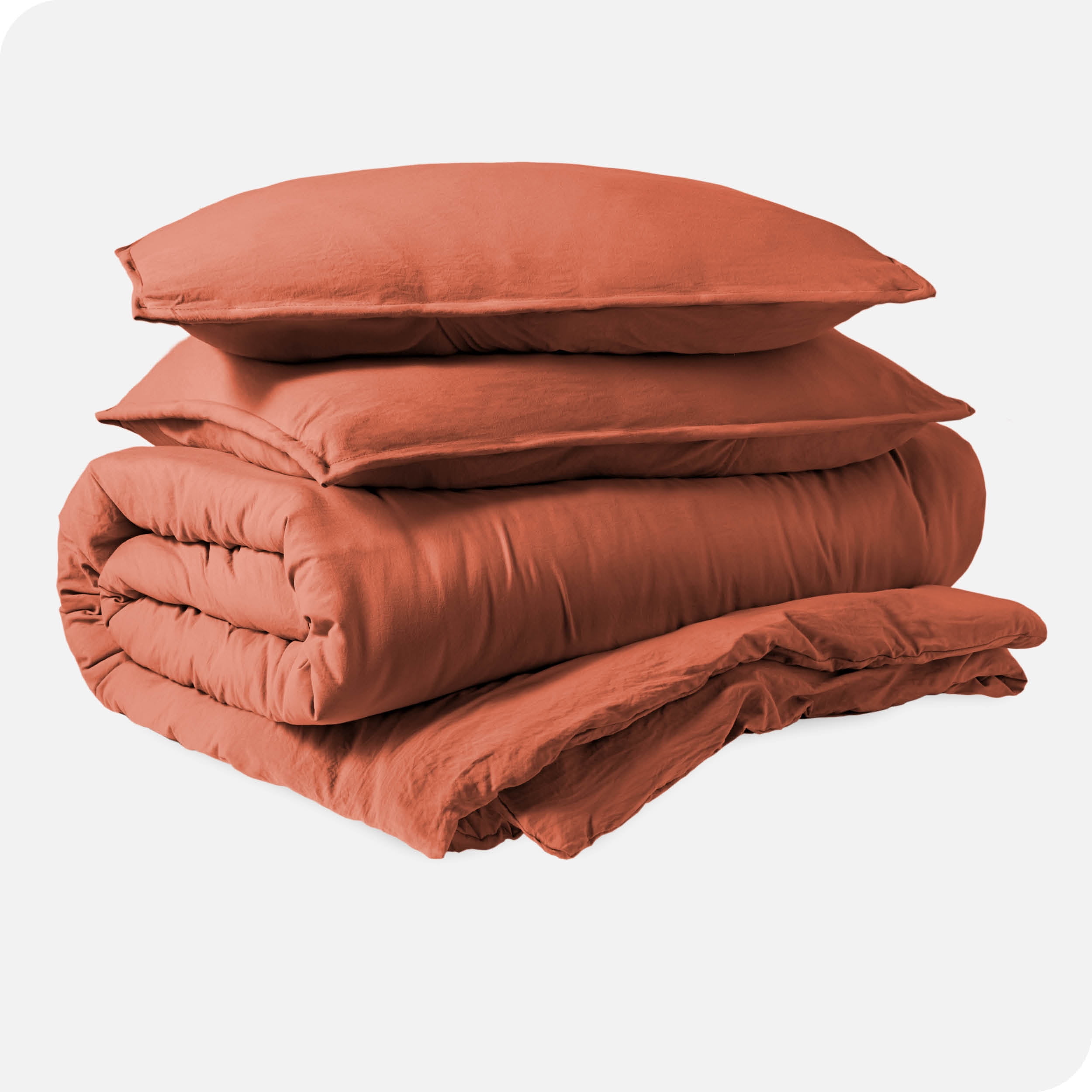 Bare Home Sandwash Microfiber Duvet Cover & Sham Set, Full, Dusty Rose, 3-Pieces
