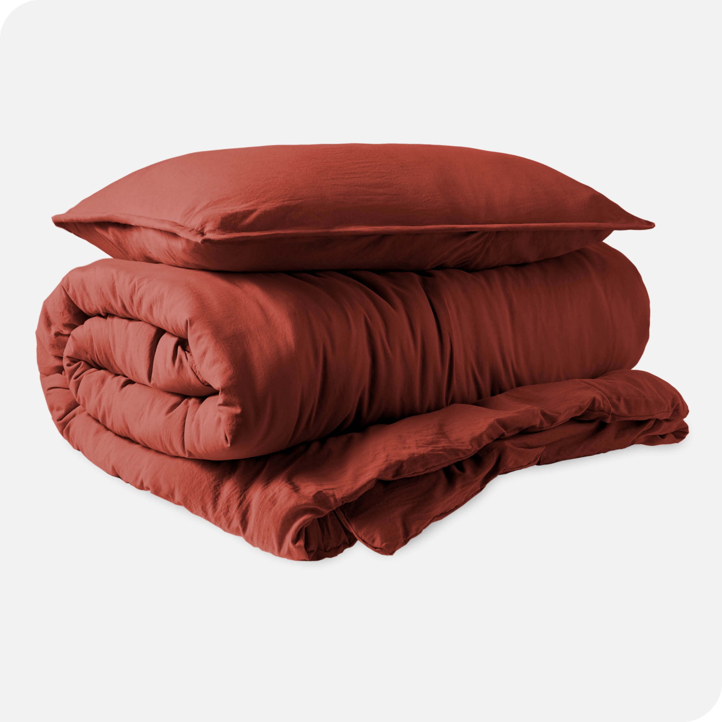 Bare Home Sandwash Microfiber Duvet Cover & Sham Set, Twin/Twin XL, Rosewood, 2-Pieces