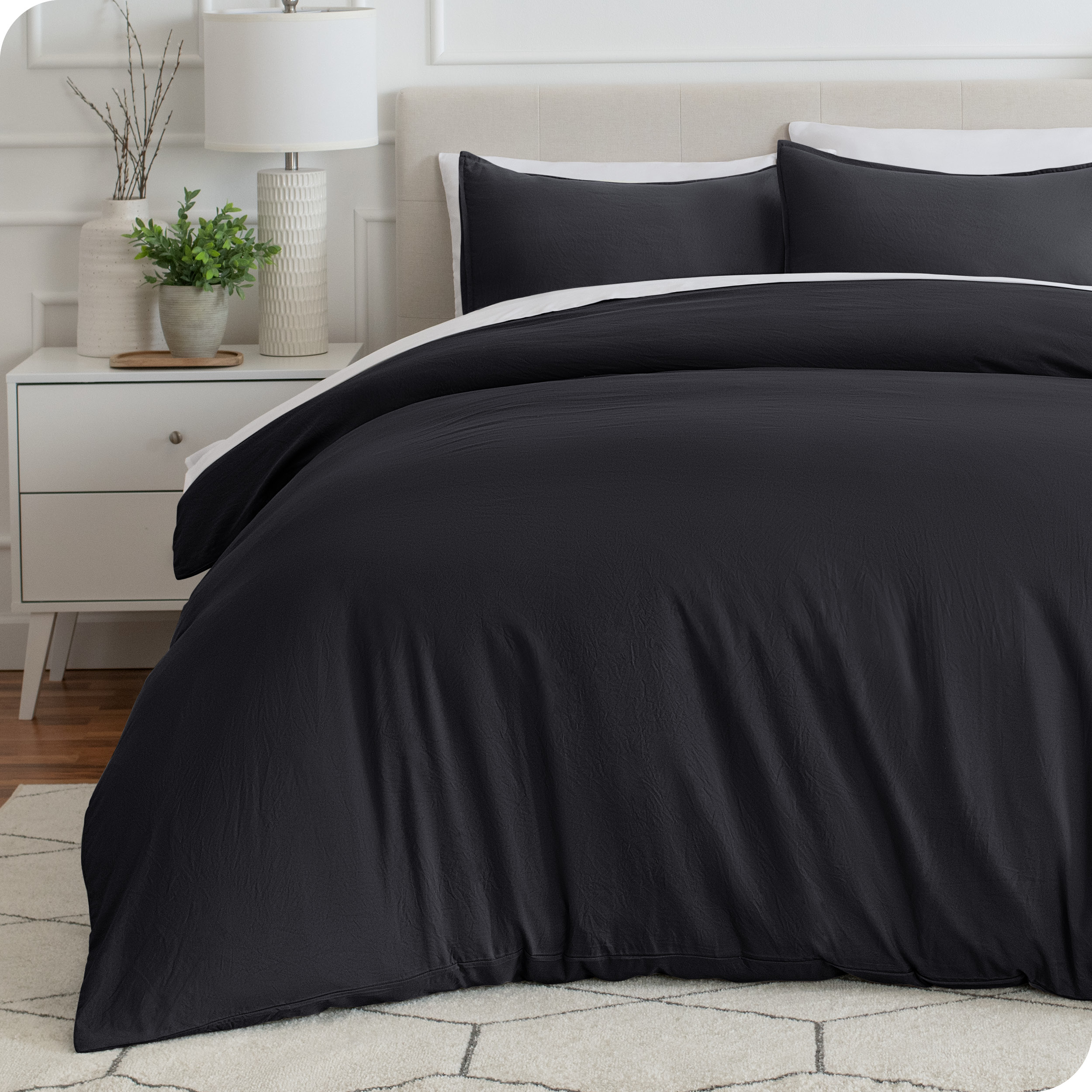 Comfort Spaces Ava Twin/Twin XL Quilt Set 2Piece Black Vermicelli