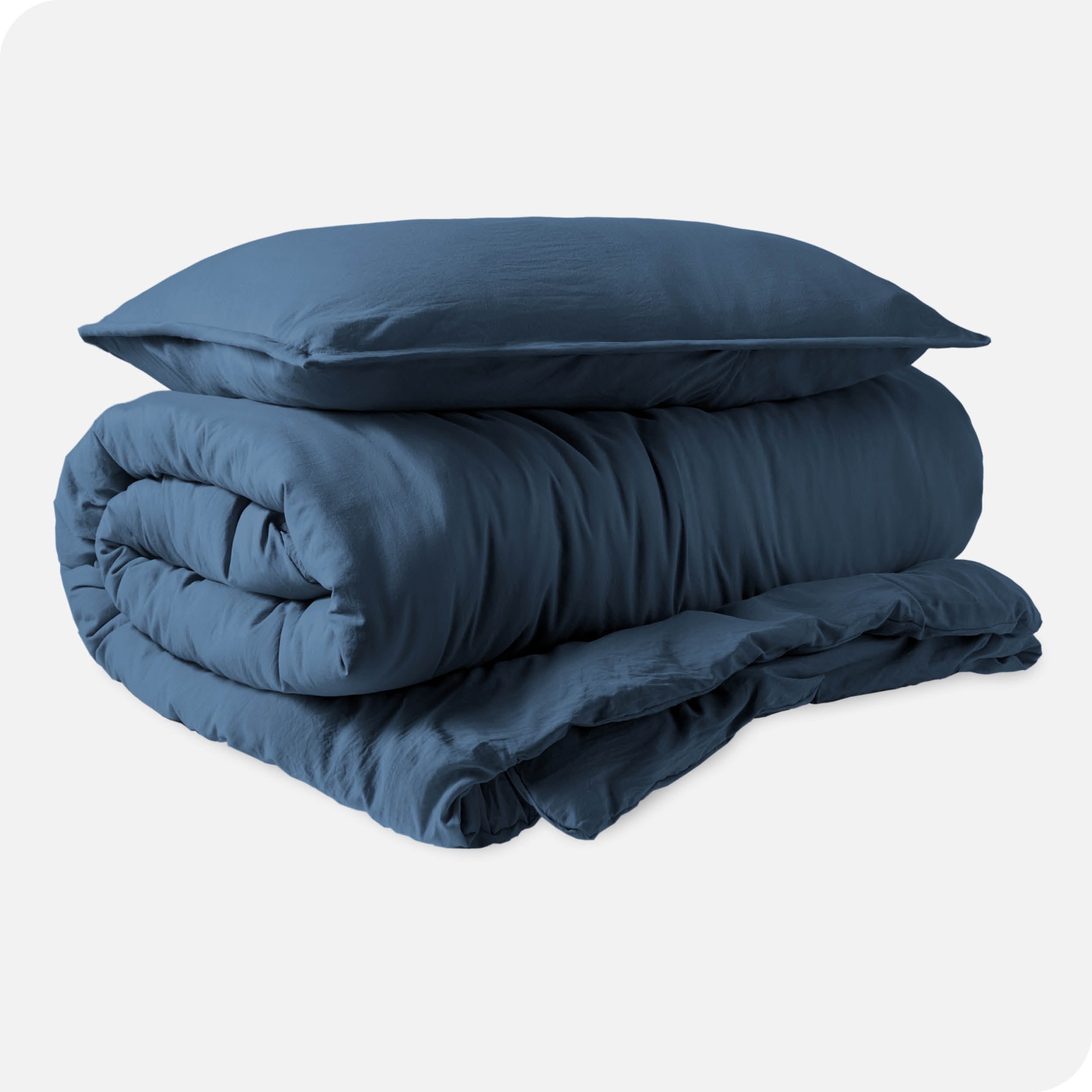 Bare Home Sandwashed Microfiber Duvet Cover & Sham Set, Twin/Twin XL, Bering Sea, 2-Pieces