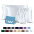 thumbnail image 1 of Bare Home Satin Pillowcase Set - Luxury Envelope Pillowcases - Soft and Smooth - Breathable - King 20x40, White, 1 of 9
