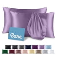 thumbnail image 1 of Bare Home Satin Pillowcase Set of 2 - Silky Soft for Hair and Skin - Envelope Closure - Standard, Lavender, 1 of 8
