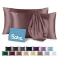 thumbnail image 1 of Bare Home Satin Pillowcase Set of 2 - Silky Soft for Hair and Skin - Envelope Closure - Standard, Rose Taupe, 1 of 8