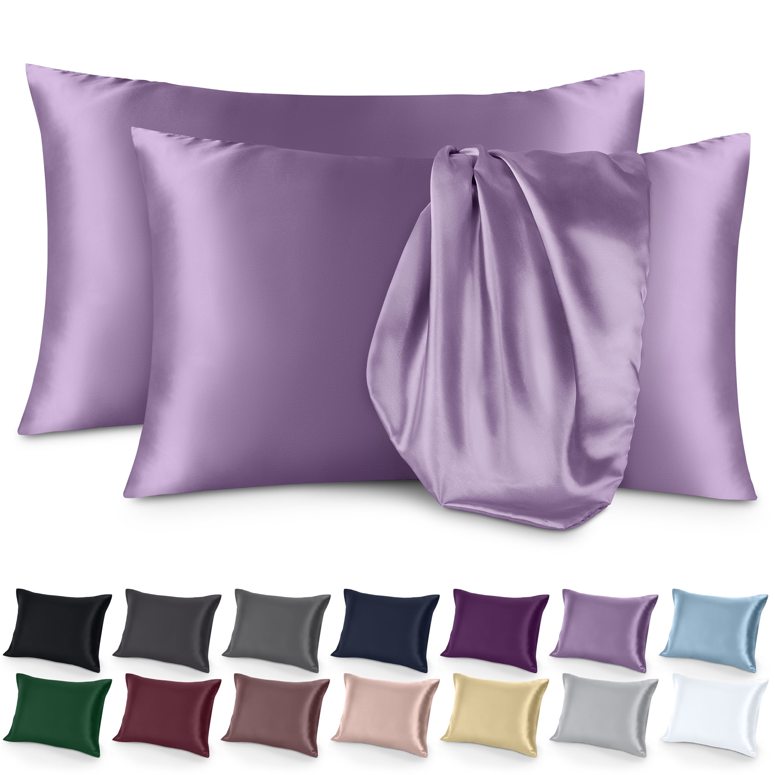 Bare Home Satin Pillowcase Set Luxury Pillowcases Soft and Smooth