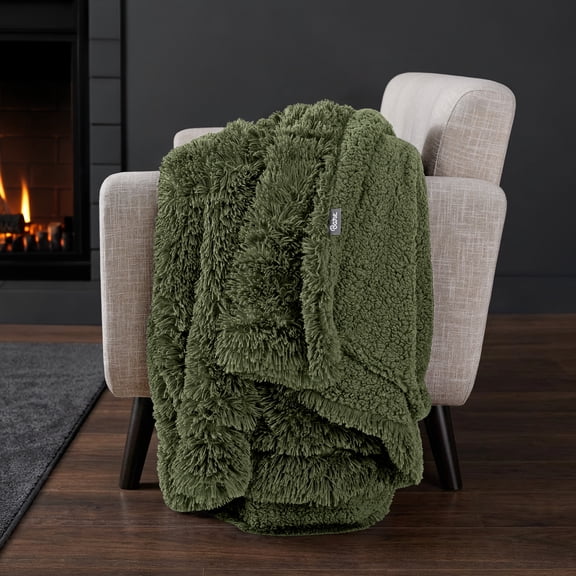 Bare Home Shaggy Blanket - 90" x 108" - Ultra Soft Fleece - King, Cypress