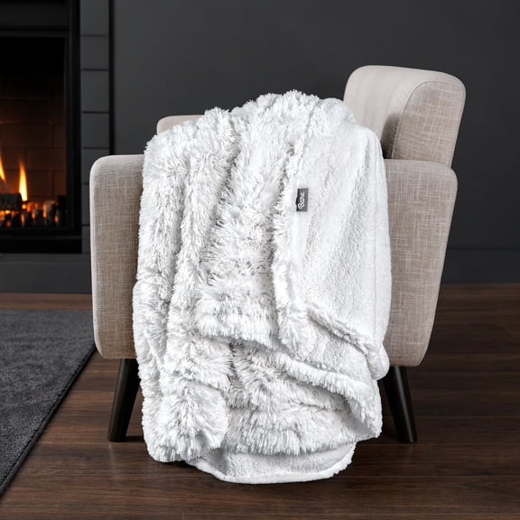 Bare Home Shaggy Blanket - 90" x 108" - Ultra Soft Fleece - King, White