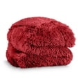 thumbnail image 1 of Bare Home Shaggy Blanket - 90" x 90" - Ultra Soft Fleece - Full/Queen, Red, 1 of 4
