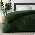 thumbnail image 1 of Bare Home Shaggy Faux Fur Duvet Cover - Ultra Soft - Fluffy Crystal Velvet - King/Cal King, Forest Green, 1 of 8