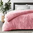 thumbnail image 1 of Bare Home Shaggy Faux Fur Duvet Cover - Ultra Soft - Fluffy Crystal Velvet - Twin/Twin XL, Light Pink, 1 of 8