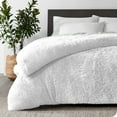 thumbnail image 1 of Bare Home Shaggy Faux Fur Duvet Cover - Ultra Soft - Fluffy Crystal Velvet - Twin/Twin XL, White, 1 of 8