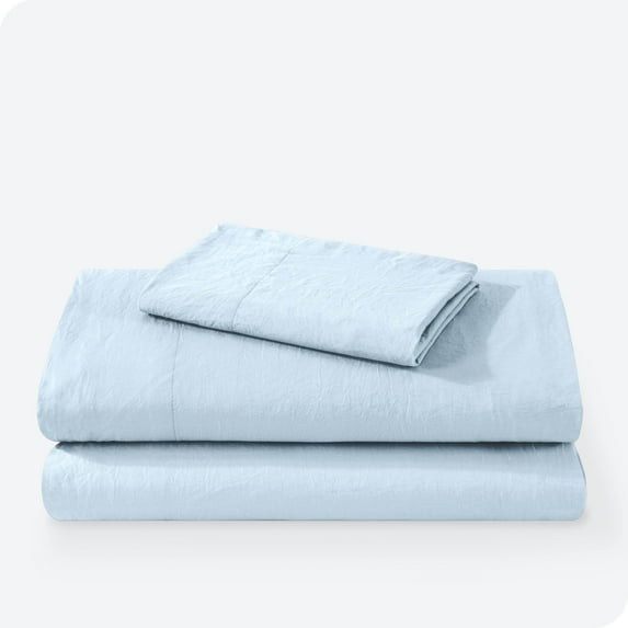 Bare Home Summer Sky Sandwashed Microfiber Sheet Set, Wrinkle Resistant, Deep Pocket, Twin XL