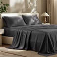 thumbnail image 1 of Bare Home  TENCEL Lyocell Sheet Set Split King - Forged Iron Grey, 1 of 10