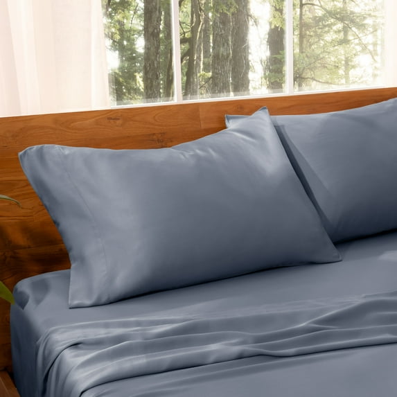 Bare Home TENCEL™ Pillowcase Set - Lyocell derived from Eucalyptus - King, Indigo