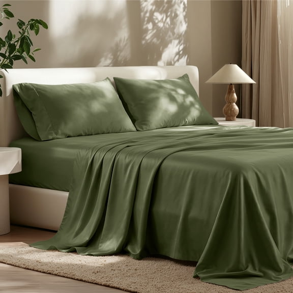 Bare Home TENCEL™ Sheet Set - Lyocell derived from Eucalyptus - Twin, Cypress