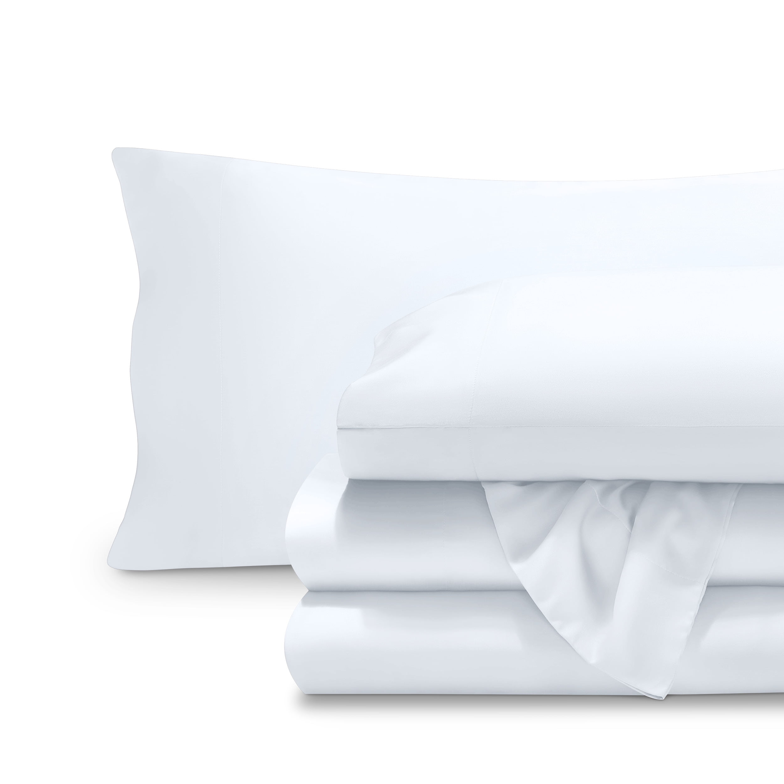 Twin White Cotton TENCEL™ Lyocell Sheet Set