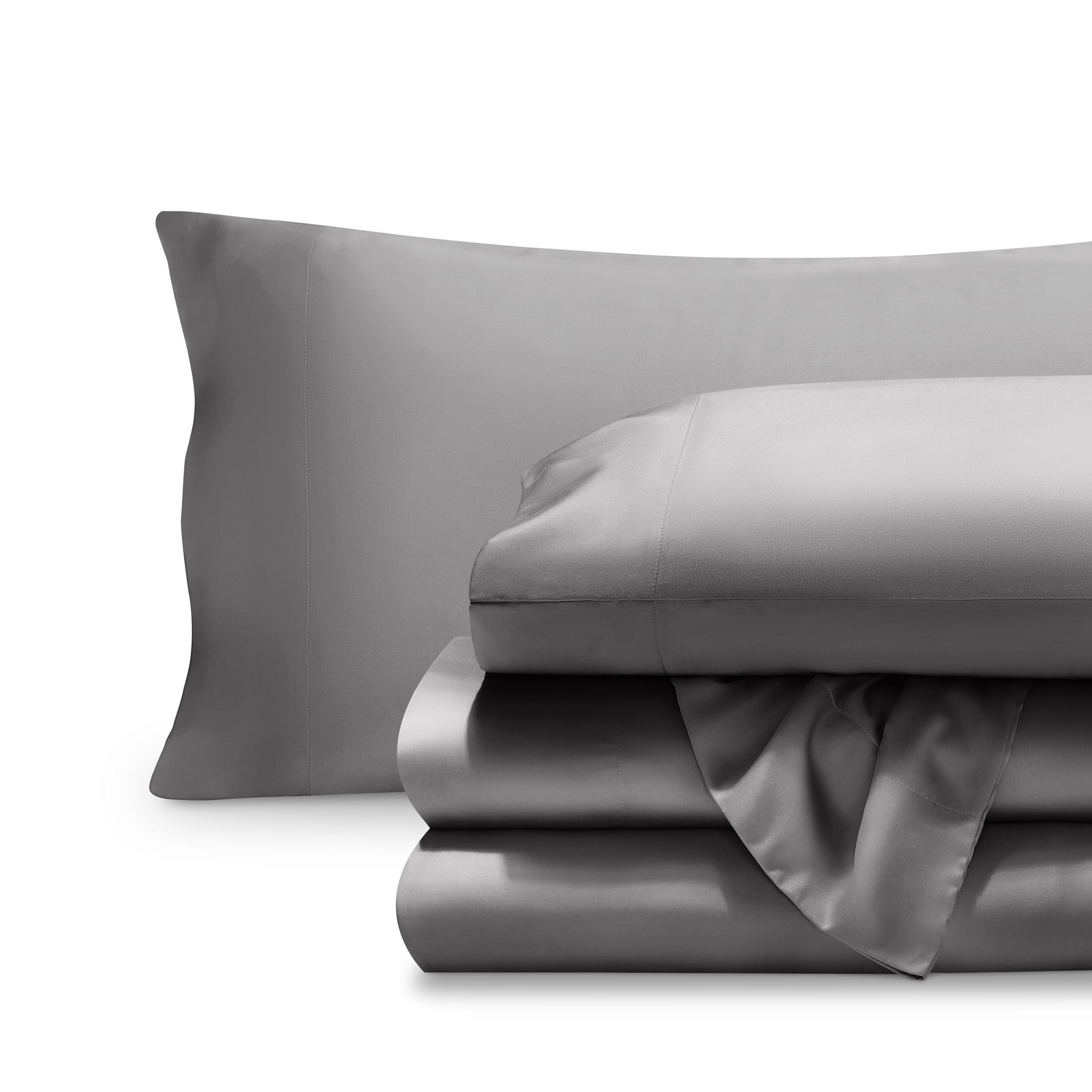 Twin XL Light Grey Cotton Tencel Sheet Set