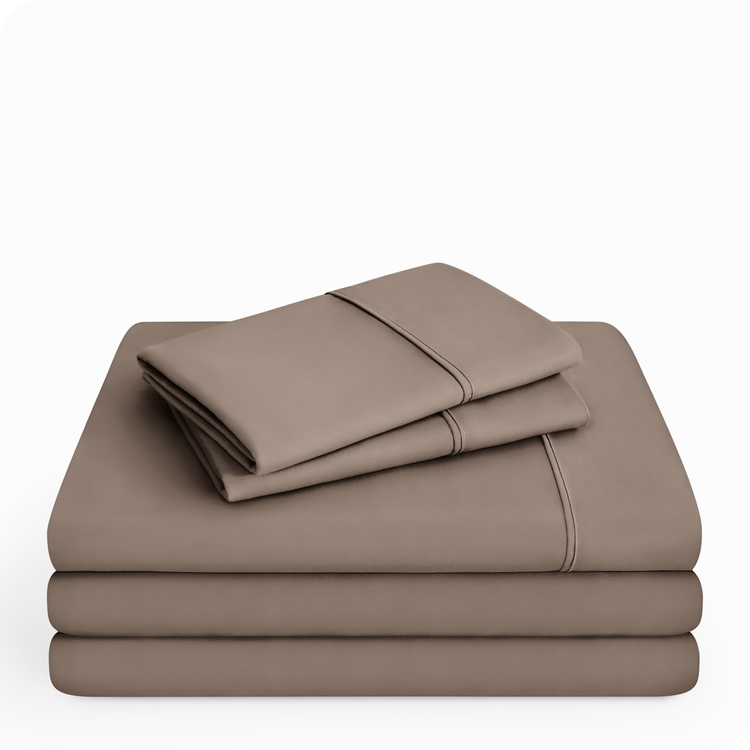 Bare Home Taupe Microfiber Sheet Set, Wrinkle Resistant, Deep Pocket, Split King