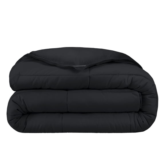 Bare Home Ultra-Soft 1800 Collection Down Alternative Comforter Duvet Insert - Oversized King, Black