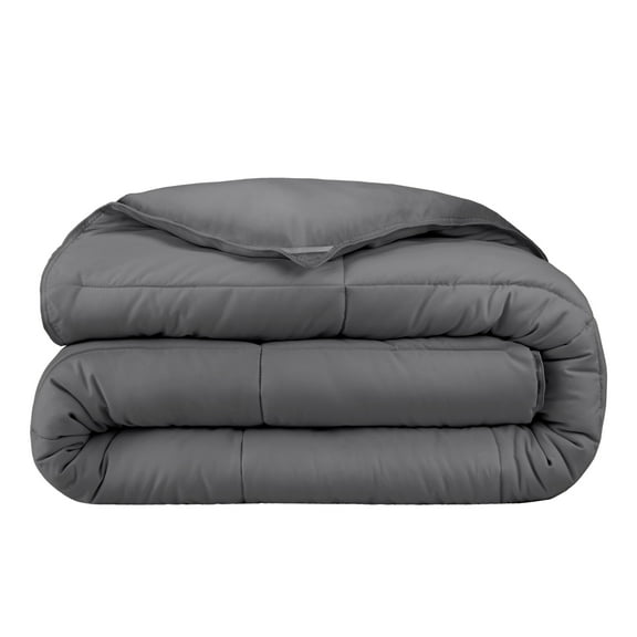 Bare Home Ultra-Soft 1800 Collection Down Alternative Comforter Duvet Insert - Oversized King, Gray