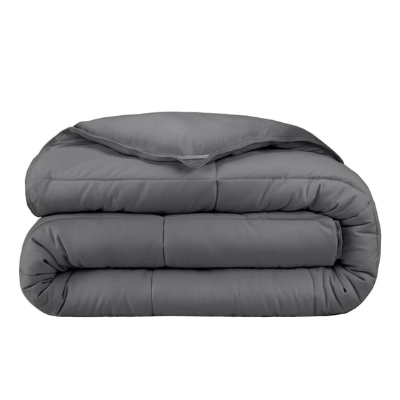 Bare Home Ultra-Soft 1800 Collection Down Alternative Comforter Duvet Insert - Oversized King, Gray