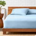 thumbnail image 1 of Bare Home Ultra-Soft Fitted Sheet + Pillowcase Set - Premium 1800 Collection - Deep Pocket - Full, Light Blue, 1 of 8