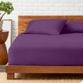 thumbnail image 1 of Bare Home Ultra-Soft Fitted Sheet + Pillowcase Set - Premium 1800 Collection - Deep Pocket - Queen, Plum, 1 of 7