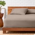 thumbnail image 1 of Bare Home Ultra-Soft Fitted Sheet + Pillowcase Set - Premium 1800 Collection - Deep Pocket - Queen, Taupe, 1 of 8