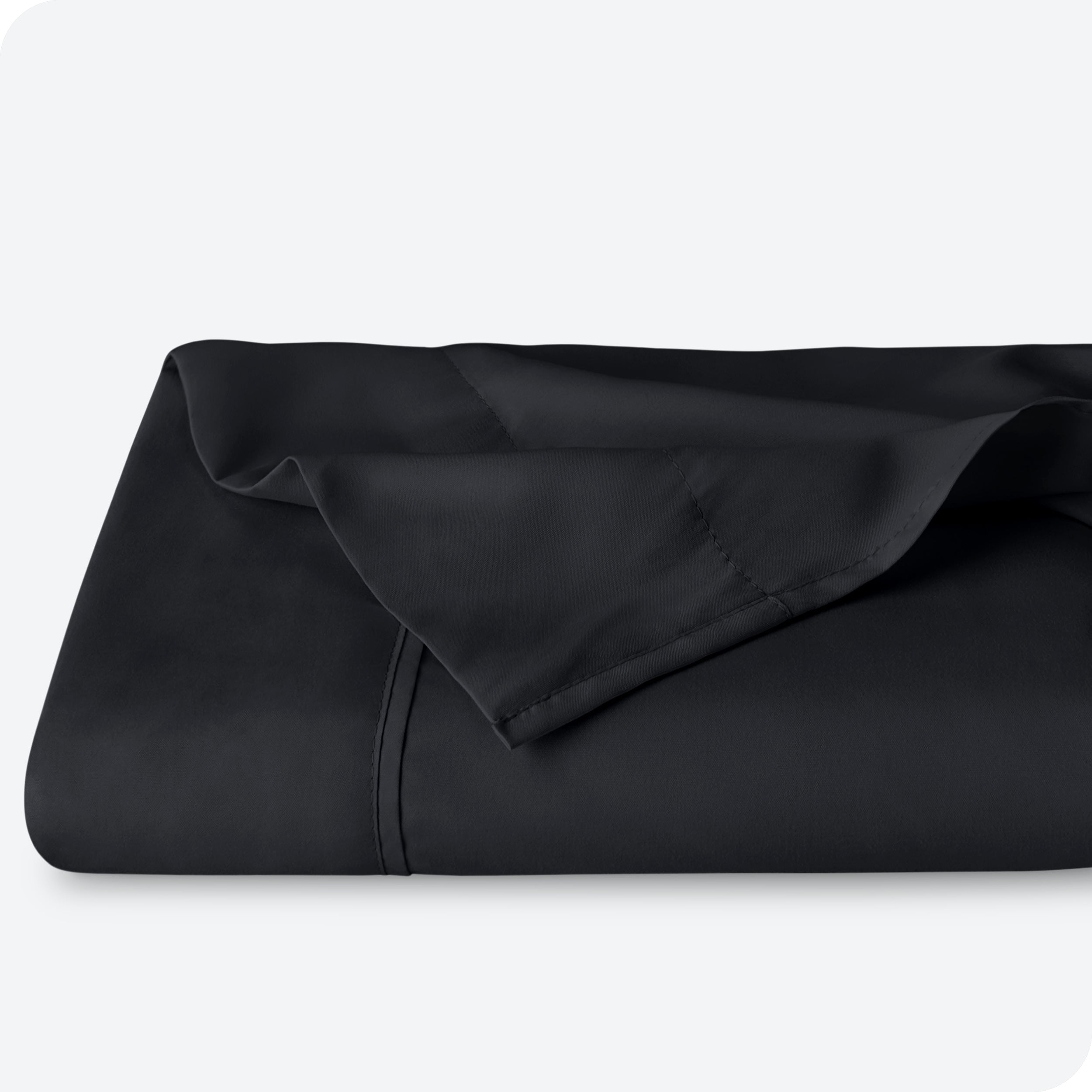 Twin/Twin XL Black Double Brushed Microfiber Flat Sheet Set
