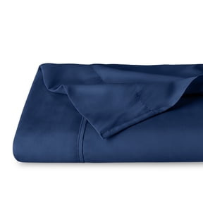 Bare Home Ultra-Soft Flat Sheets - Premium 1800 Collection - Brushed - Twin XL, Dark Blue