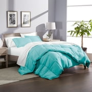 Bare Home Ultra-Soft Goose Down Alternative Comforter Set, Twin/Twin XL, Aqua