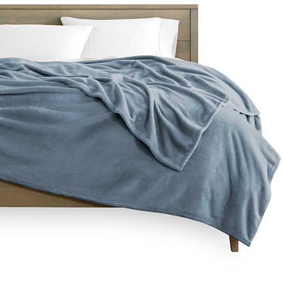 Bare Home Ultra Soft Microplush Velvet Blanket - Luxurious Fuzzy Fleece Fur - All Season Premium Bed Blanket (King, Coronet Blue)