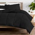 thumbnail image 1 of Bare Home Ultra-Soft Premium 1800 Series Goose Down Solid Print Alternative Comforter Set - Hypoallergenic - All Season - Plush Fiberfill (Full, Black), 1 of 6