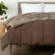 Bare Home Ultra-Soft Reversible Comforter - Goose Down Alternative - King/Cal King, Cocoa/Taupe
