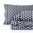 thumbnail image 1 of Bare Home Ultra-Soft Sheet Set - Premium 1800 Collection - Deep Pockets - 4-Pieces - Full, Pennytile - White/Midnight, 1 of 6