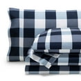 thumbnail image 1 of Bare Home Ultra-Soft Sheet Set - Premium 1800 Collection - Deep Pockets - 4-Pieces - King, Gingham Blue, 1 of 8