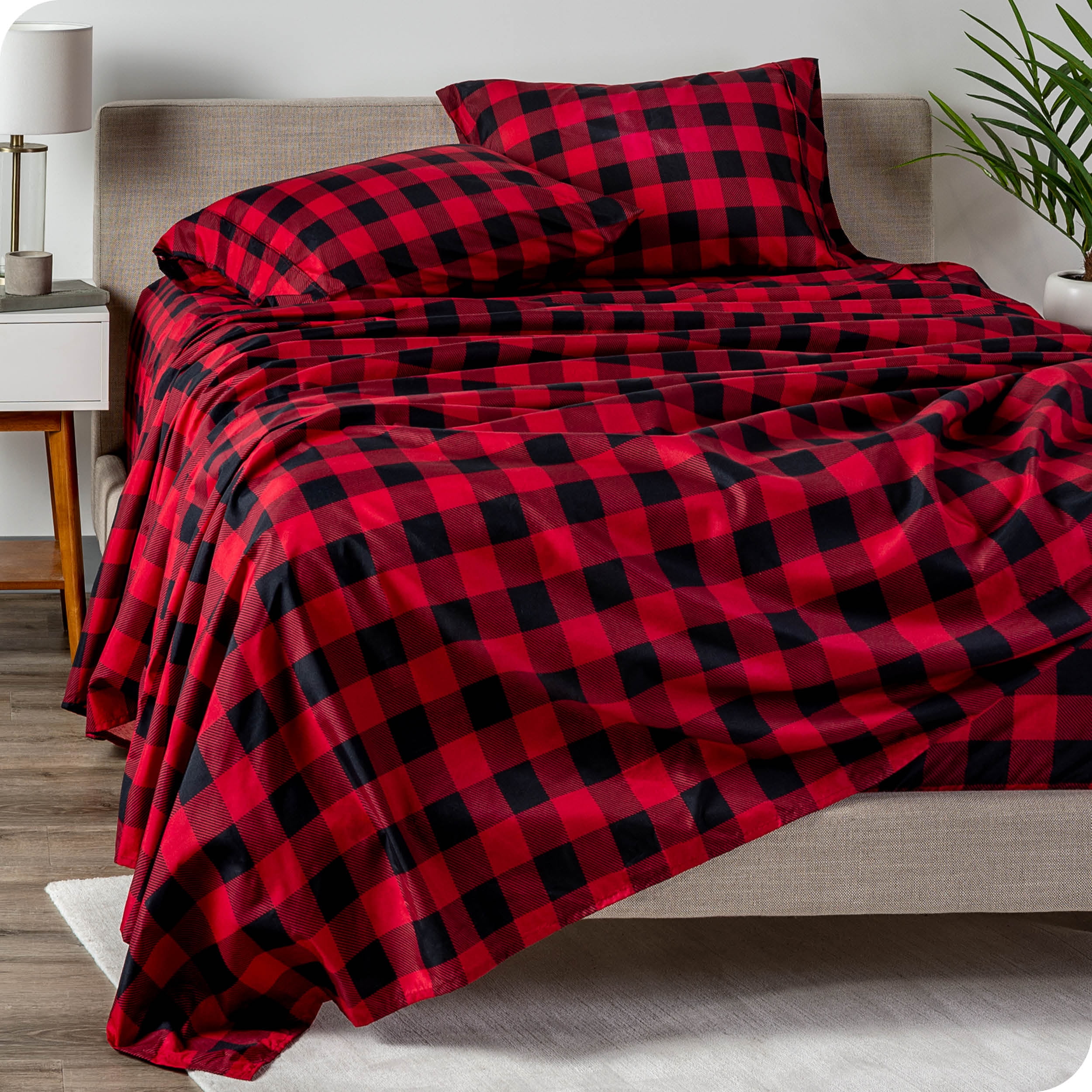 Buffalo plaid queen sheets deals