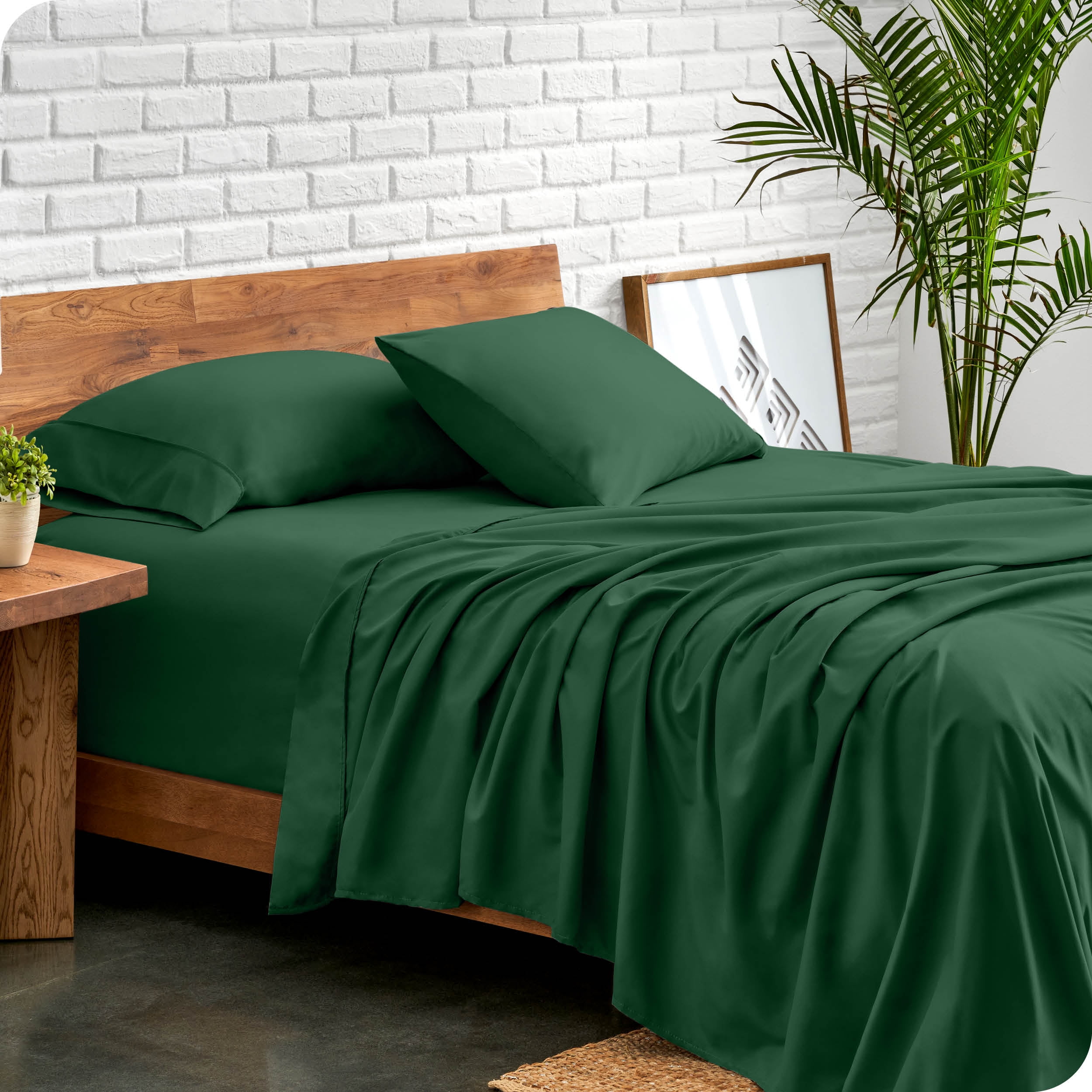 Green bed 2024 sheets queen